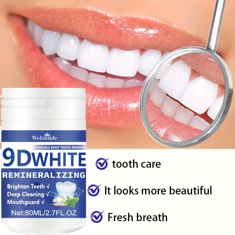 Teeth Whitening Results - Bubuk Gigi Hidroksiapatit Remineralisasi Putih 9D,