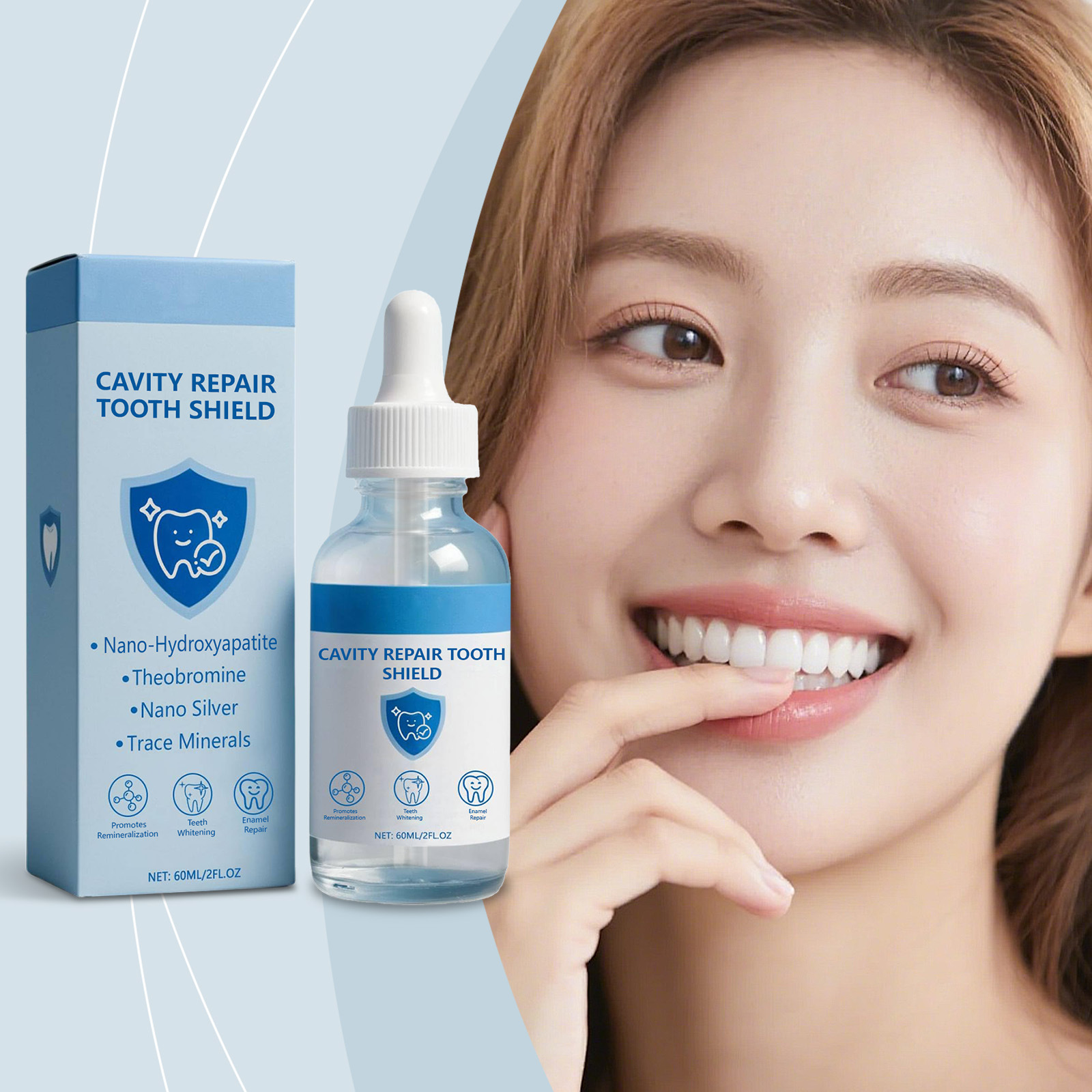 Teeth Whitening Serum - Serum Perbaikan Gigi Cavity Mengurangi Noda