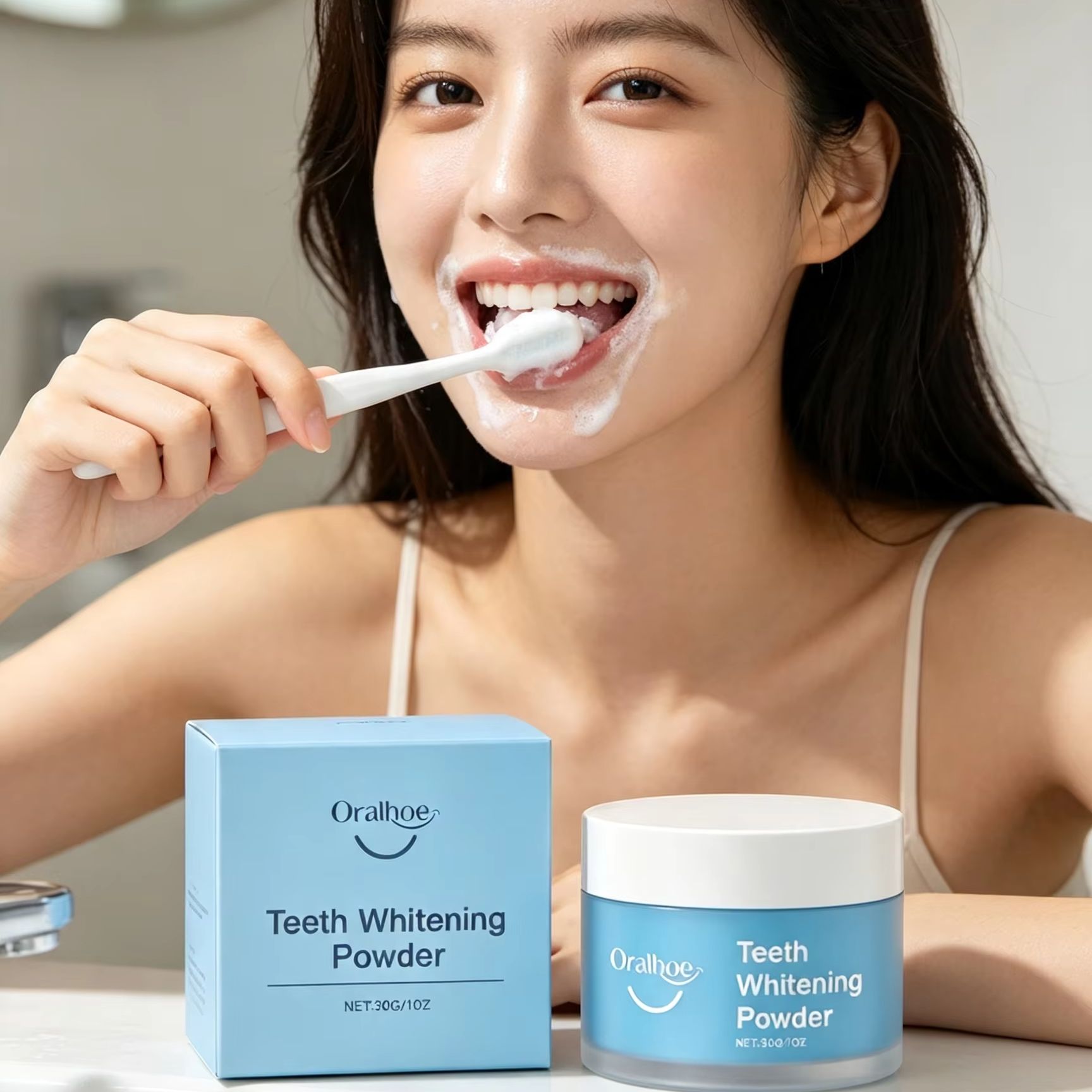 Teeth Whitening Results - Bubuk Gigi Oralhoe untuk Membersihkan Noda