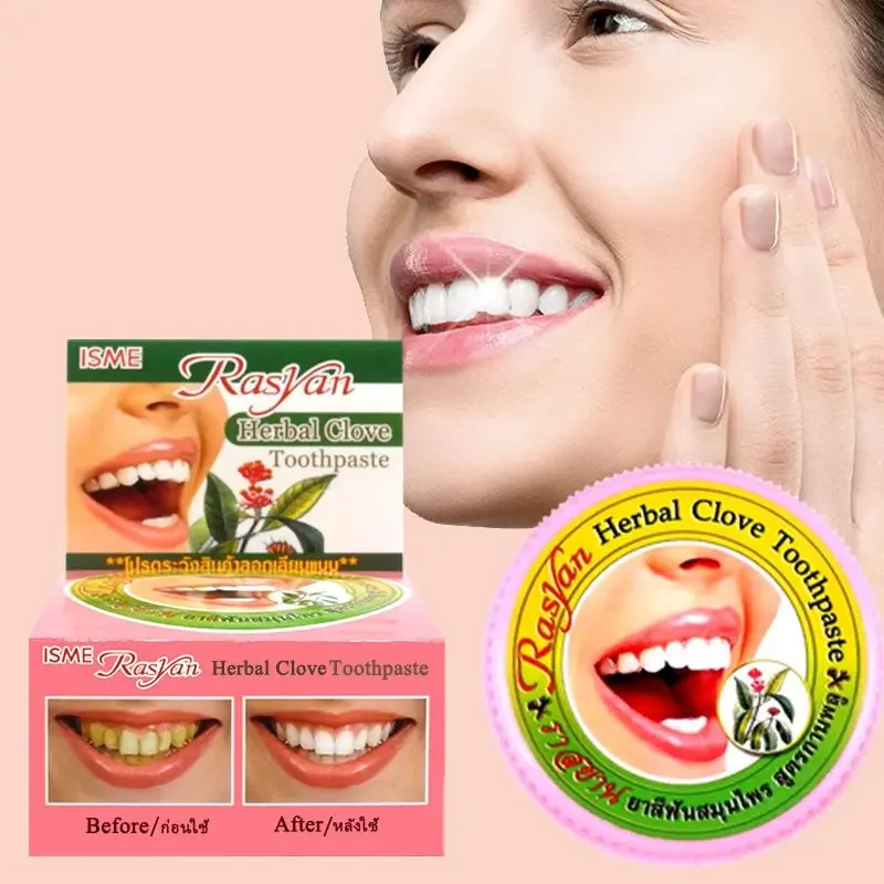 Teeth Whitening Results - Bubuk Gigi Cengkeh/Kelapa Thailand, Menghilangkan Noda,