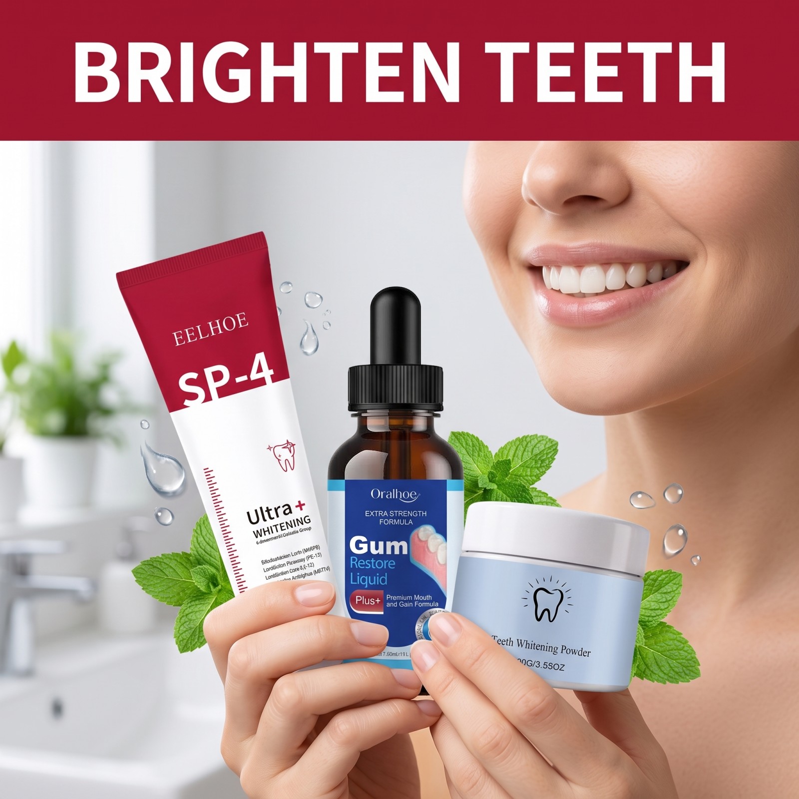 Paket Perawatan Mulut: Pasta G - Teeth Whitening Serum ulasan dan harga