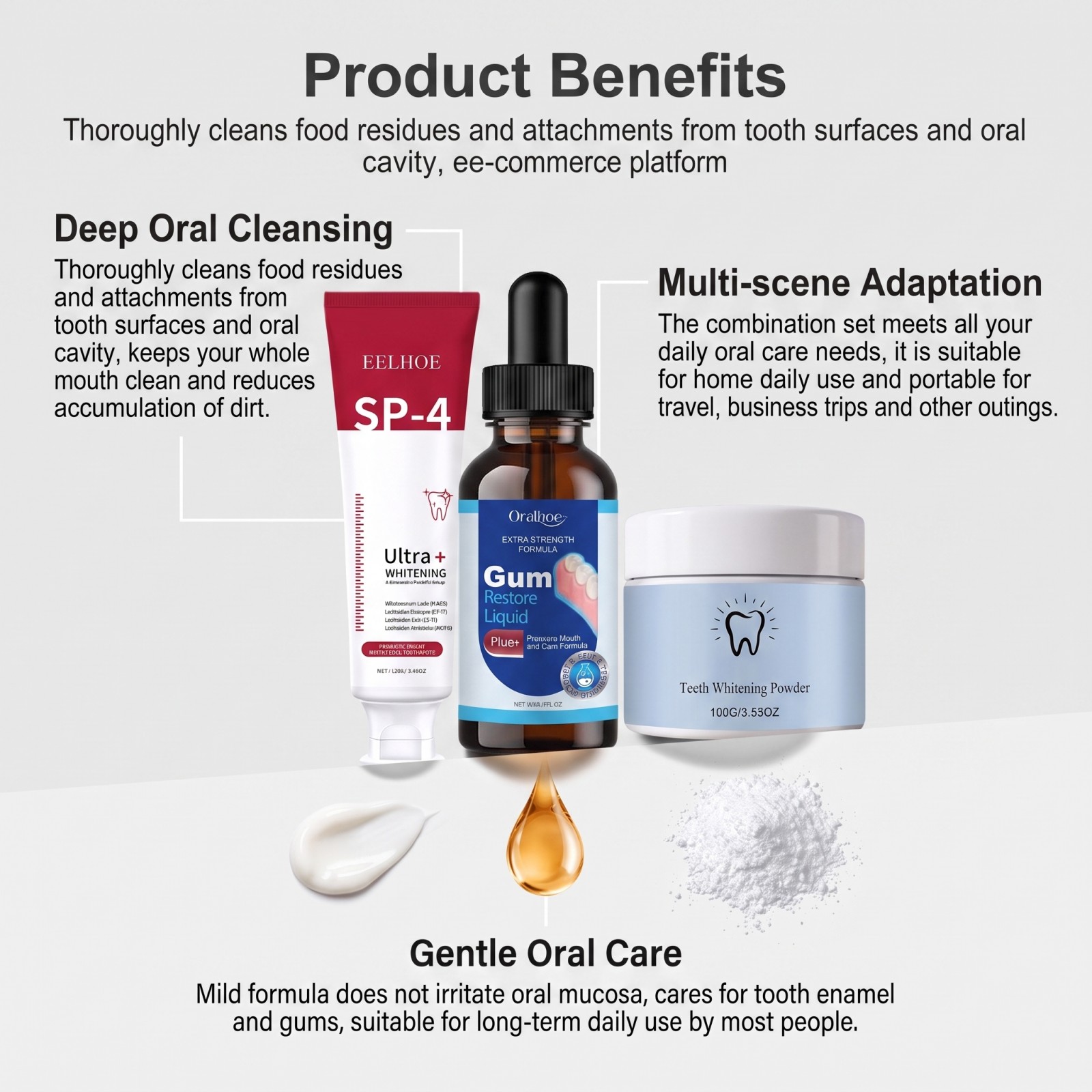 Paket Perawatan Mulut: Pasta G - Teeth Whitening Serum ulasan dan harga