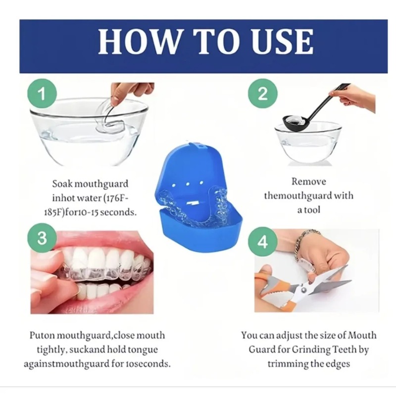 4pcs/Box Pelindung Mulut untuk - Teeth Whitening Mouth Guard ulasan dan harga