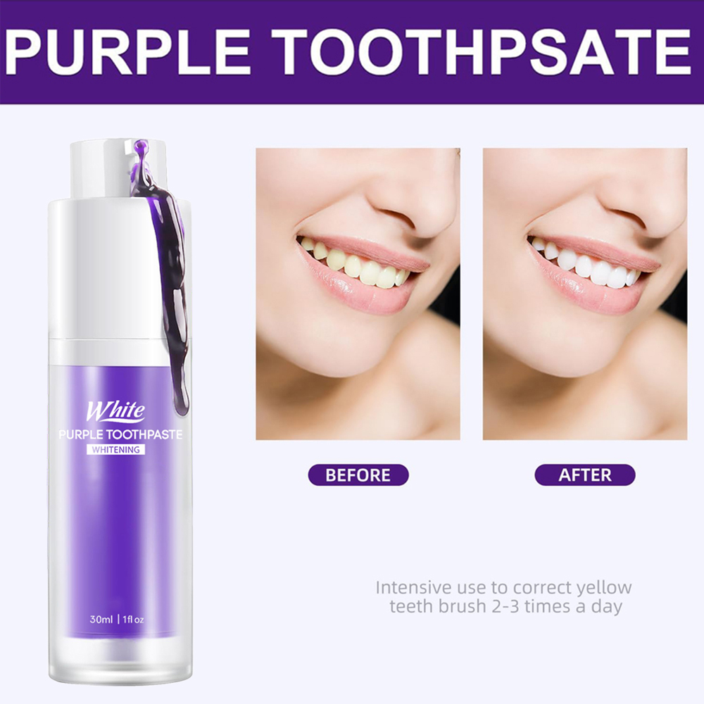 Pasta Gigi Pemutih Ungu 30ml P - Teeth Whitening Hismile ulasan dan harga