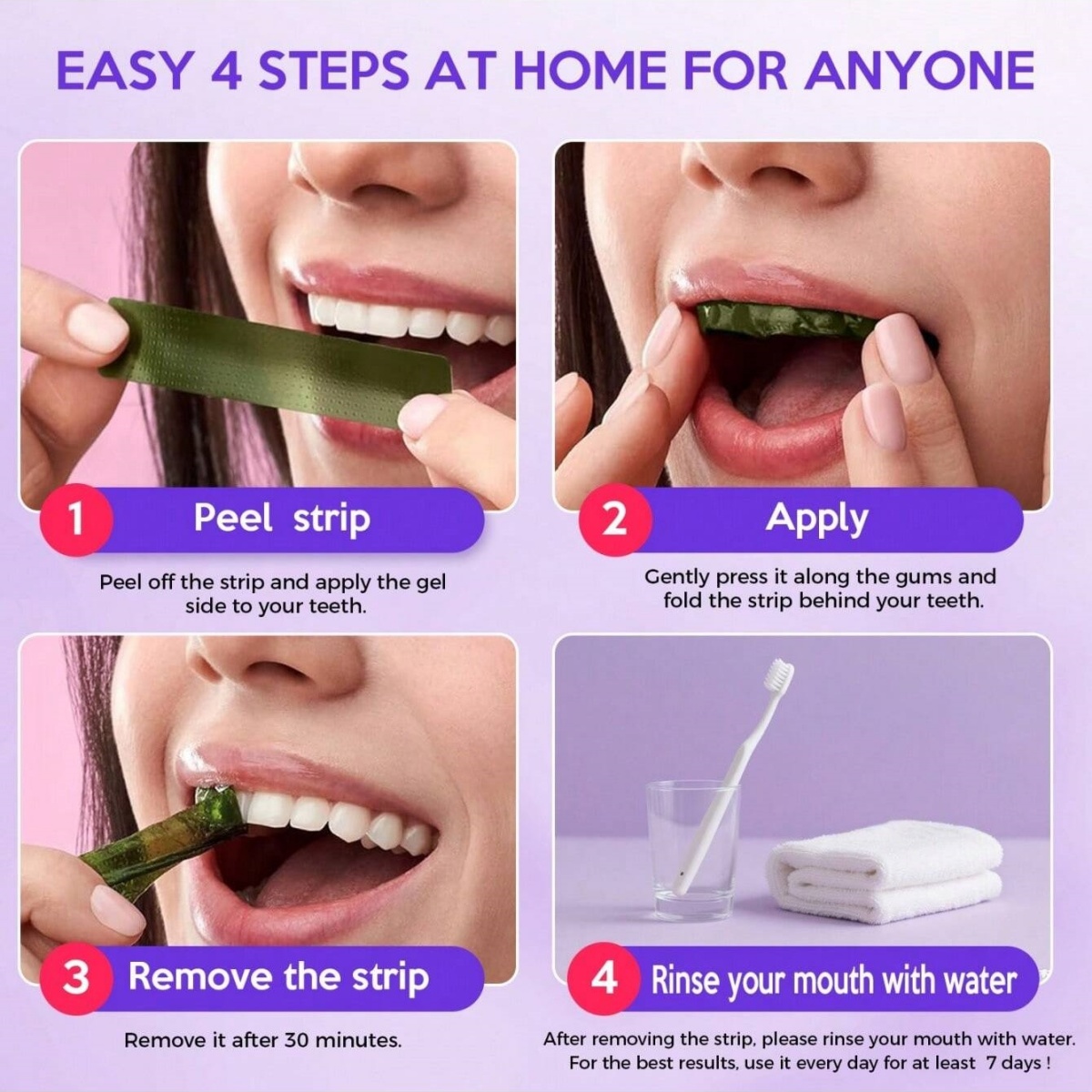 Stiker Gigi Pemutih Mewah 7/14 - Teeth Whitening Results ulasan dan harga