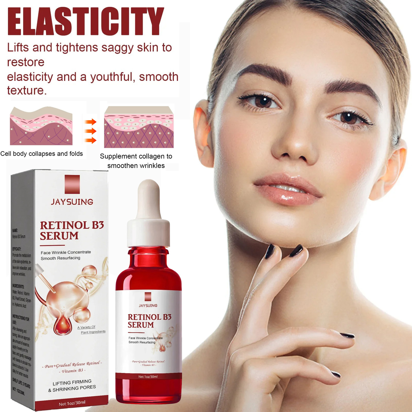 Serum penghilang w-rinkles Ess - The Ordinary Serum Hyaluronic Acid ulasan dan harga