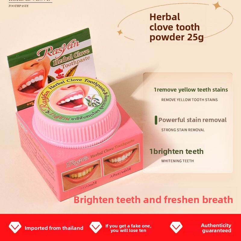Bubuk Gigi Cengkeh/Kelapa Thai - Teeth Whitening Results ulasan dan harga